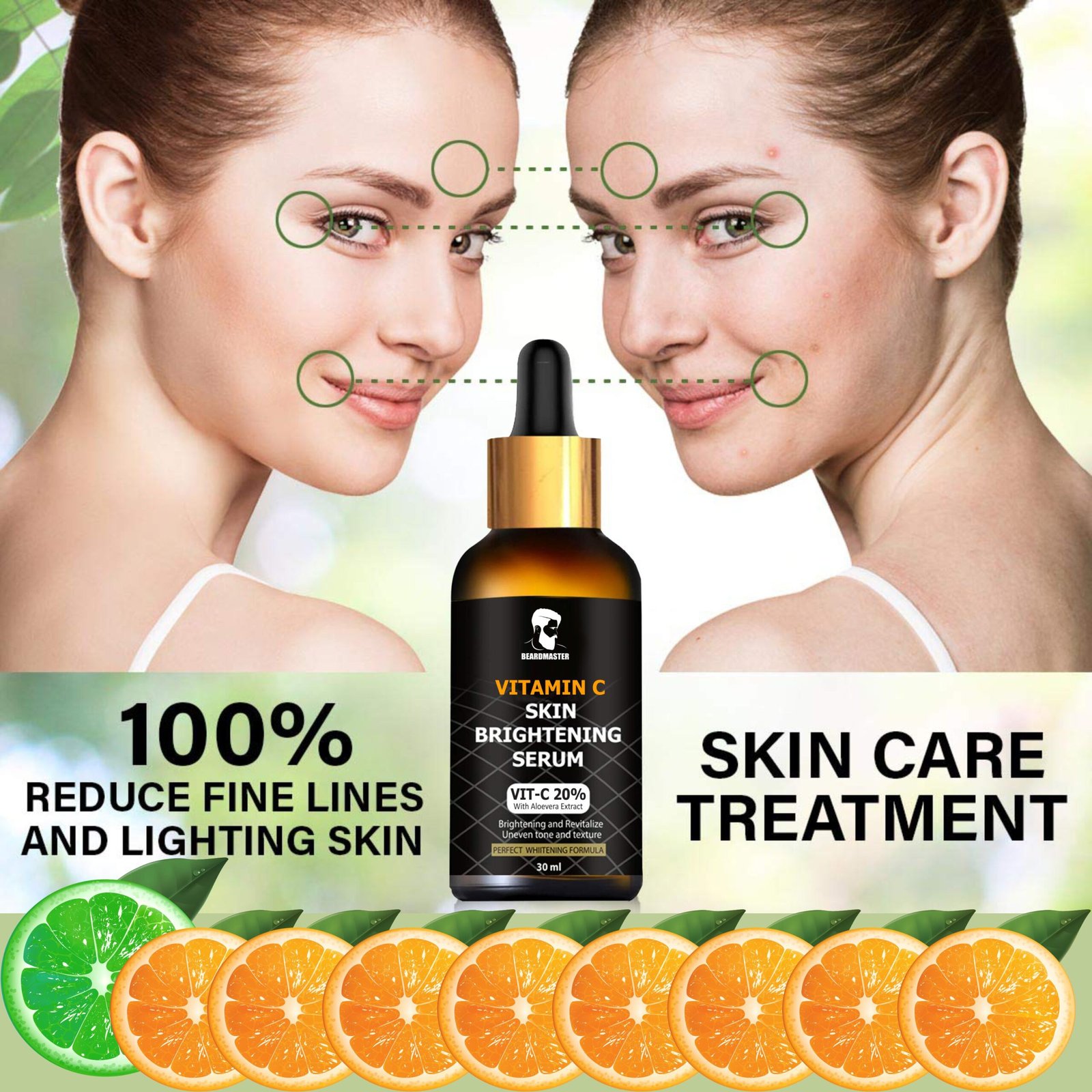 BEARDMASTER Vitamin C Serum for face with hyaluronic acid & Aloe Vera Extract (30 ml) - Image 4