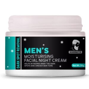 Beardmaster Men’s Moisturising Facial Night Cream – Dark Spot Removal & Skin Brightening Cream for Men (50g)