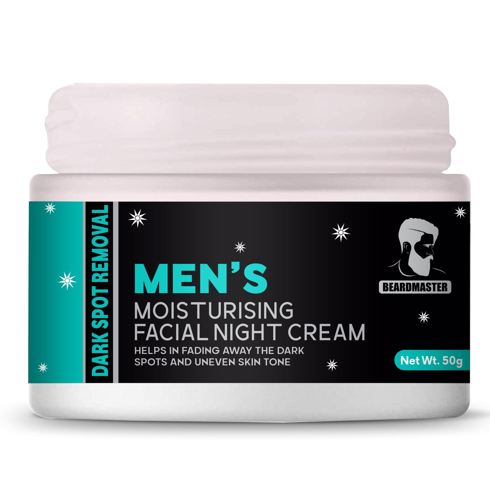 Beardmaster Men’s Moisturising Facial Night Cream – Dark Spot Removal & Skin Brightening Cream for Men (50g)