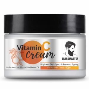 BEARDMASTER Vitamin C Bright Face Cream for Glowing Skin and Dark Spot Removal (50gm)